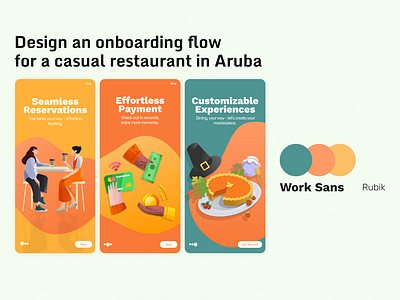 Restaurant Onboarding Flow illustration onboarding onboarding page restaurant app splash ui ui challenge