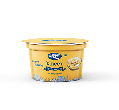 Saras Kheer Cup / Container Label Design box design branding dairy packaging dairys diary food packaging kheer label design kheer packaging label design logo design mockup namkeen packaging product design saras dairy snacks snacks packaging sweet sweet packaging