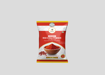 Red Chilli Powder Pouch Design box design branding fmcg packaging food packaging indian spices label design lal mrich pouch logo design pouch design pouch packaging red chilli red chilli pouch design spices packaging