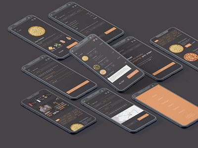 User-friendly mobile first interface for pizza delivery app delivery food mobile mobilefirst pizza product service ui ux