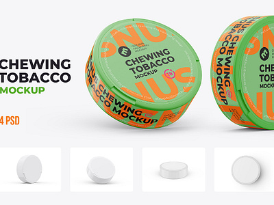 Snus Chewing Tobacco - 4 PSD Mockup branding graphic design typography ux