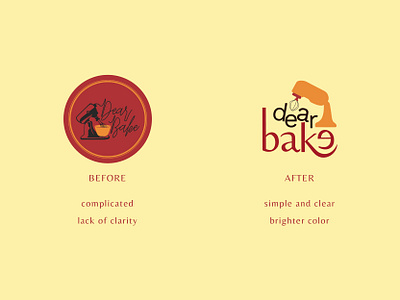 Rebranding- DEAR BAKE bakery brand branding logo