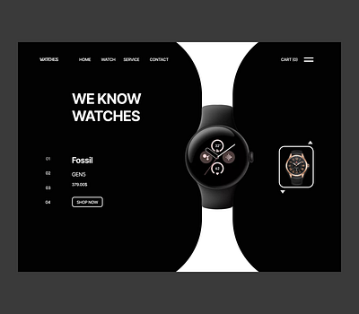Watches - Ecommerce Landing Page clean ecommerce ecommerce design ecommerce website homepage landing page nayeem online store product shopping store shop ui watch web web design website website design