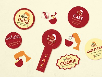 Sticker Label Design - DEAR BAKE bakery logo branding packaging label sticker label