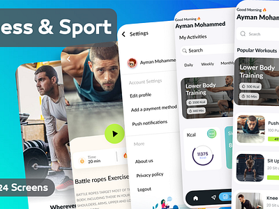 sport app ui ux ui