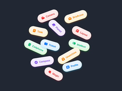 Colorful tags light mode assets colorful icon icon design icon pack icon set light mingcute tags