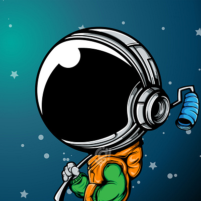 PAINTING THE SKY apparel art astronaut character clothing cyberpunk design doodle illustration merch planet popart robot universe