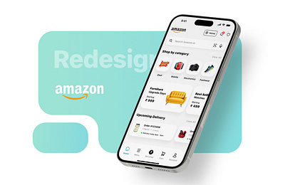 Amazon App UI Redesign amazon app branding ecommerce interface logo mobile online shopping uiux