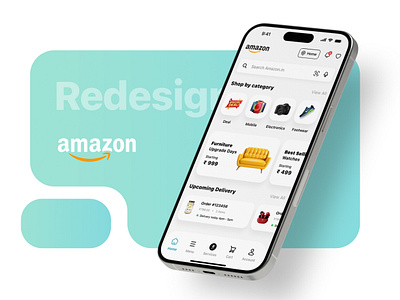 Amazon App UI Redesign amazon app branding ecommerce interface logo mobile online shopping uiux