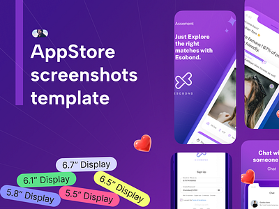 AppStore screenshots branding design illustration mobile ui ux