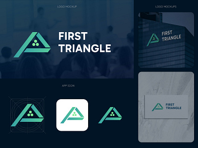 First triangle Logo Design branding graphic design logo