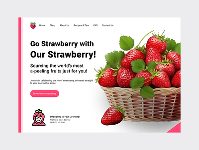 Strawberries are just for you - Website ui
