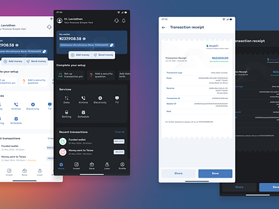 Fintech dark mode fintech ui