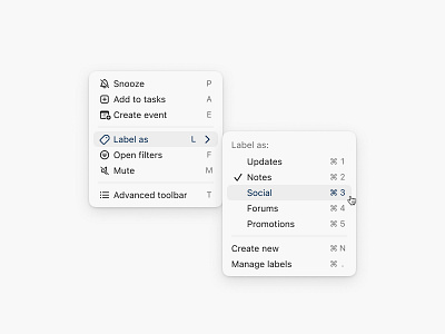 Context menu context menu minimal product design