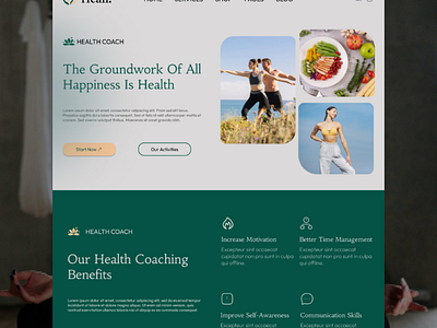 Health Coach Branding & Web design branding figma health care health coach ui design uiux ux design web design website