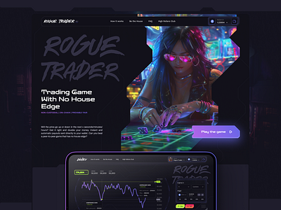 Crypto betting game Homepage and Dashboard design bet betting blockchain casino crypto crypto betting game cyberpunk dashboard gambling game gamification gaming casino homepage house edge landing page slots ui ux web3 winning