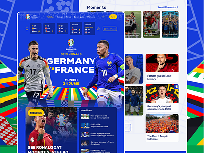 UEFA EURO 2024 Website - Redesign behance dribbble euro figma uefa ui ui design ux