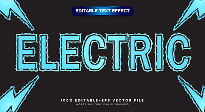 Electric 3d editable text style Template flash