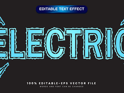 Electric 3d editable text style Template flash