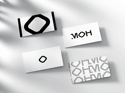 different business cards for the design studio