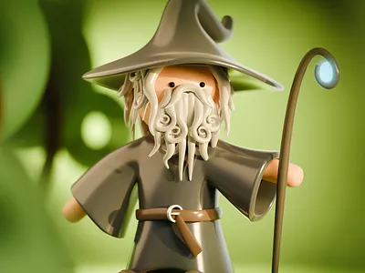 Gandalf 3d design fanart gandalf illustration lord of the rings