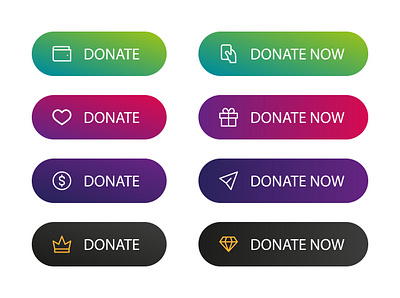 Donate Button button buttons donate donation vector