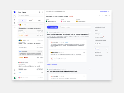 Export Shipping - Detail Threads clean design logo minimalist ui ui ux ux web white