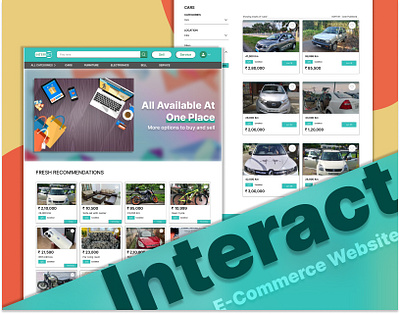 Interact E-Commerce Website advertising brand identity branding design designer designing e commerce figma graphic design illustration logo ui ux web design website design