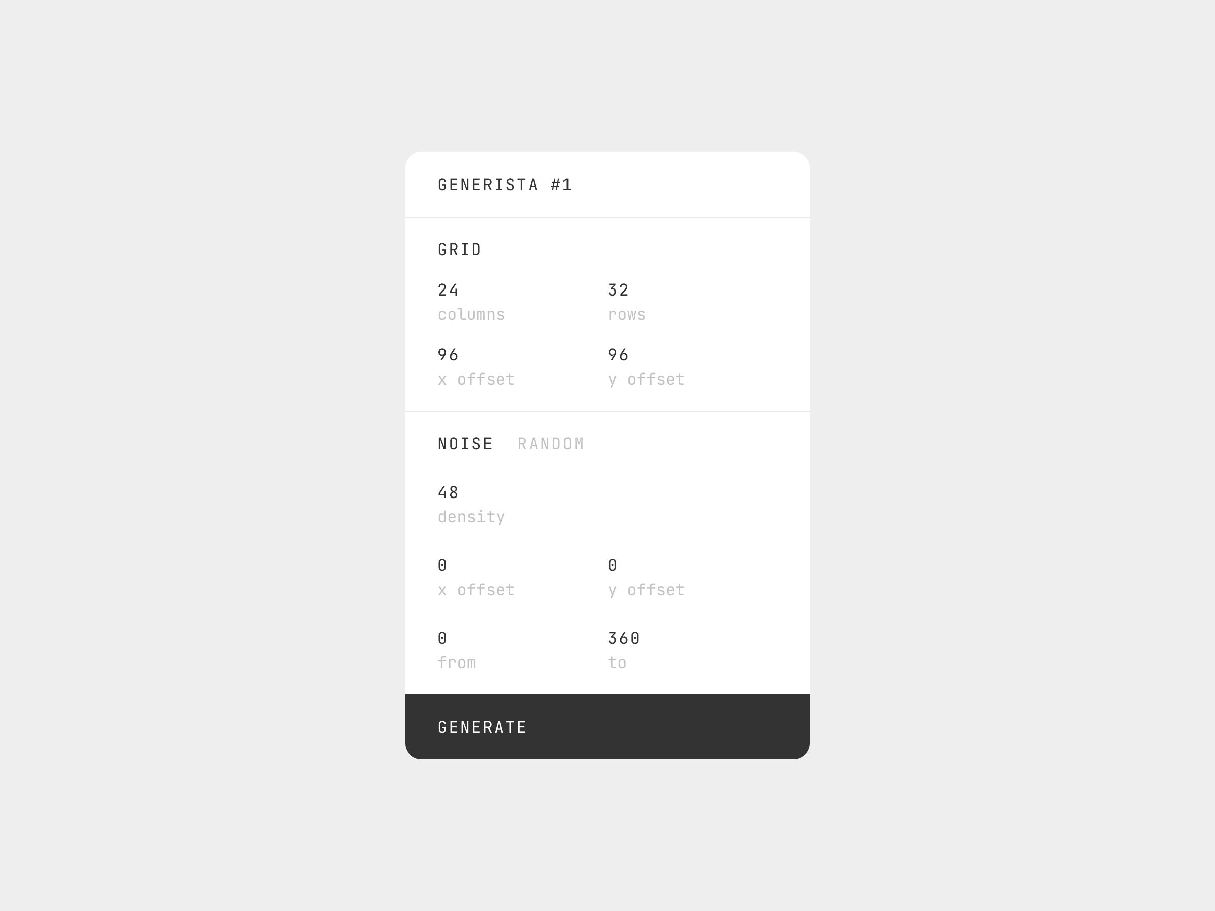 Generista [Figma Plugin] clean design tools figma figma plugin generative art generator minimal minimalism procedural typography ui ui design ux