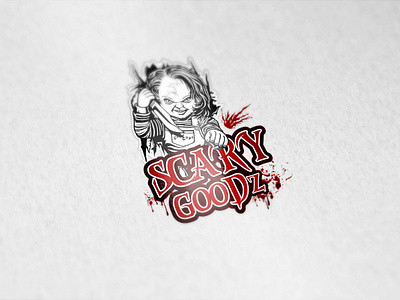 Scary Goodz Logo bloody graphics creepy art dribbble showcase graphic design grunge design horror characters horror merchandise logo spooky design