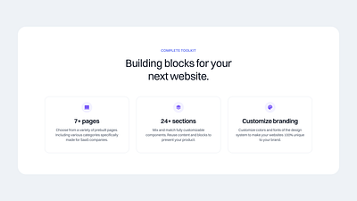 Feature Section landing page saas ui