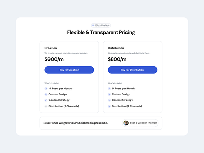 Pricing Section landing page pricing ui