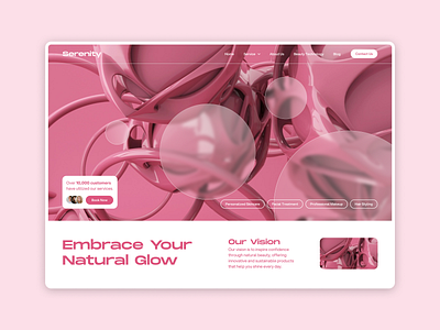 Serenity || Homepage Concept graphic design ui
