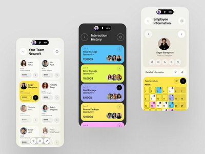 Gen-Z UI 3.0 for Team Network Screen futuristicdesign genzui microinteractions modernui uxdesign