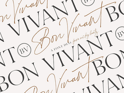 Bon Vivant Collection bold bon vivant collection branding chic classic classy dramatic expensive feminine opulent pretty serif