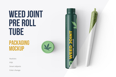 Weed Joint Pre-Roll Tubes 4 PSD design graphic design typography ux