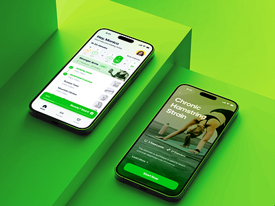 Recovit - Fitness Mobile App: Crafted exercises for everyone. 3d app branding concept exercise figma fitness flat graphic design green health ios logo mobile mobile app mockup product design recovit ui uiux