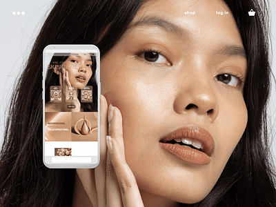 Organic Skincare UI and app design app beauty skincare ui web design
