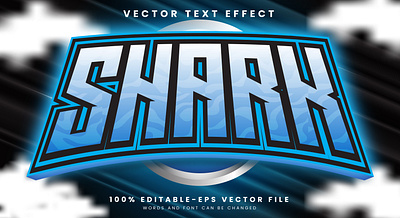Shark 3d editable text style Template floods