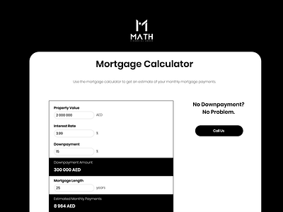 MATH Financial Group - Finance Technology, Mortgages branding finance graphic design mortgage ui web design web development