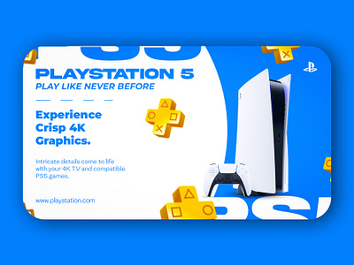 Modern Banner Design For Playstation 5! ads banner branding gaming graphic design graphic designer logo minimalist social media ui