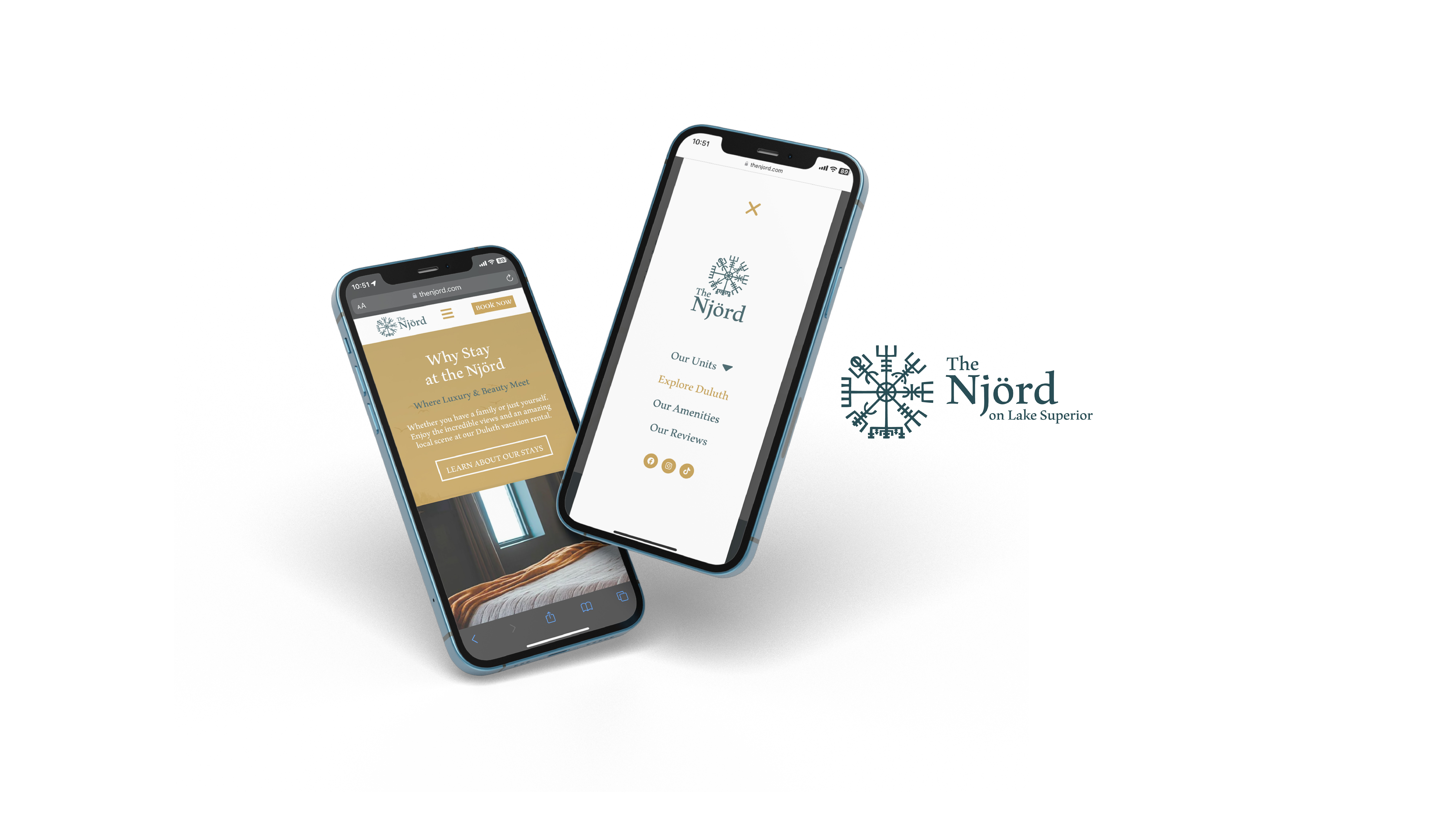The Njord | Website Design airbnb website duluth duluth branding duluth marketing duluth website elegant branding elegant website finden marketing gold and green website graphic design hotel website luxury brand luxury website minnesota minnesota website the njord the njord on lake superior web design website website design