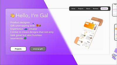 Gal Zamir's Portfolio design portfolio product design ui uiux ux