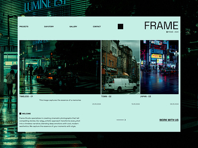 FRAME - Photography Agency agency brand identity branding cinematic design design trend digital figma graphic design illustration logo minimalism mockup modern photography simple ui ux web web design