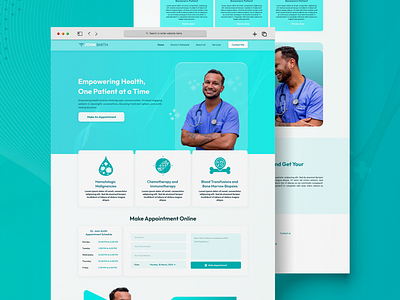 Doctor's Personal Web UI Design digital health care doctors portfolio doctors website ui figma healthcare healthcare innovation healthcare ui design personal web design portfolio ui uiux ux designhealthcare web web design web mockup web ui