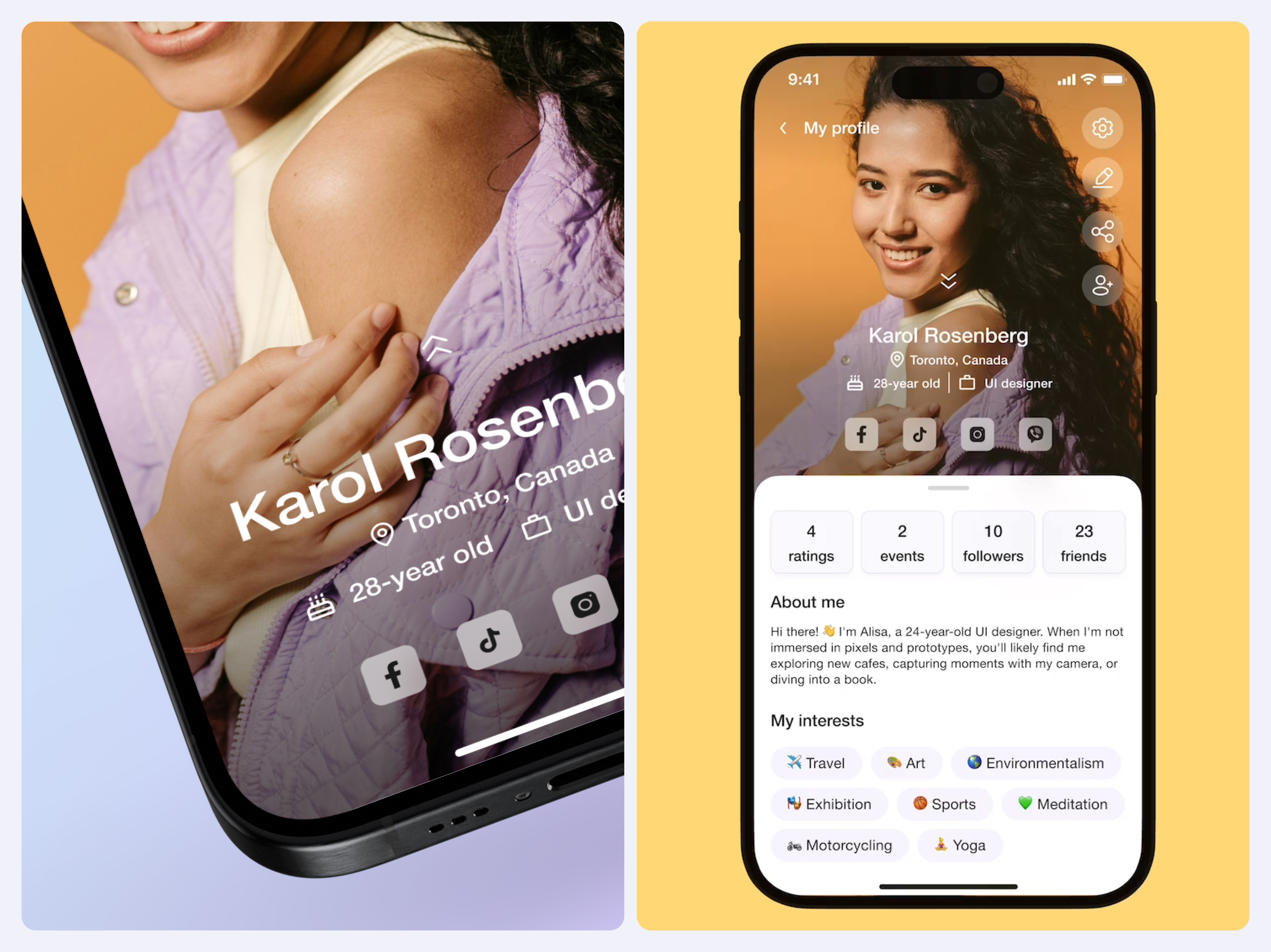 Bonded - Social Networking App mobile app mobile design ui ux