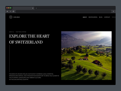 Travel agency - About Us page about us design figma responsive travelagency uxui webdesign