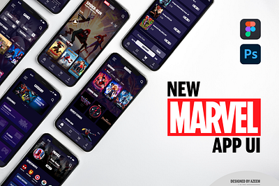 New Marvel App figma marvel mobile app prototype ui
