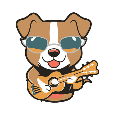 Cute Dog art cartoon design dog dogi illustration music pappy