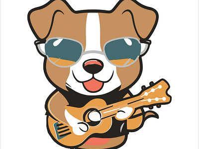 Cute Dog art cartoon design dog dogi illustration music pappy
